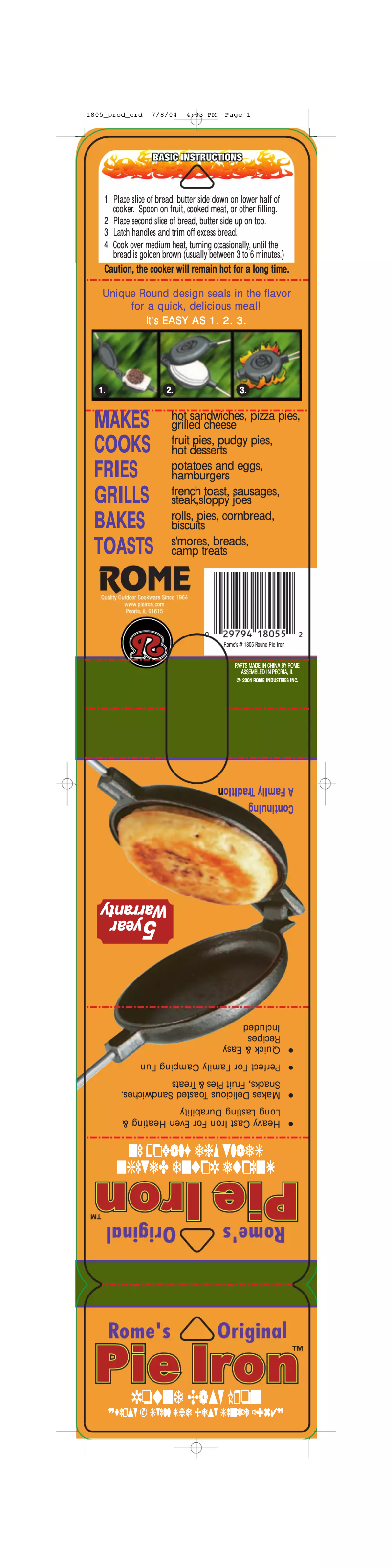 Page n°1 - Manuel utilisateur Rome 1805