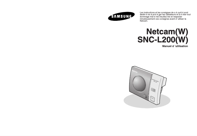 Image de la première page du manuel de l'appareil SNC-L200