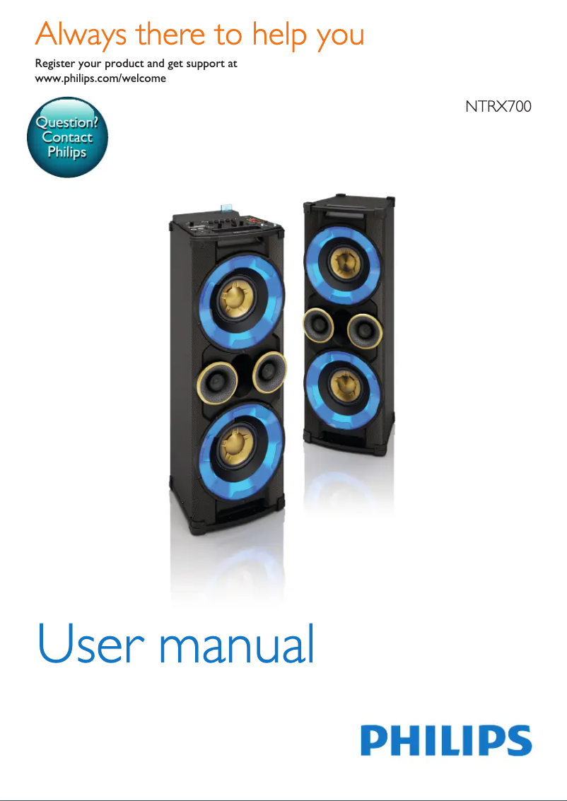 Image de la première page du manuel de l'appareil NTRX700MU