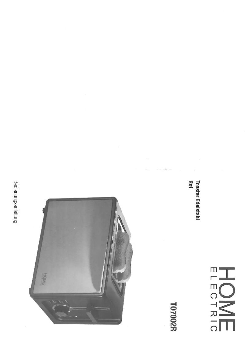 Image de la première page du manuel de l'appareil TO7002R