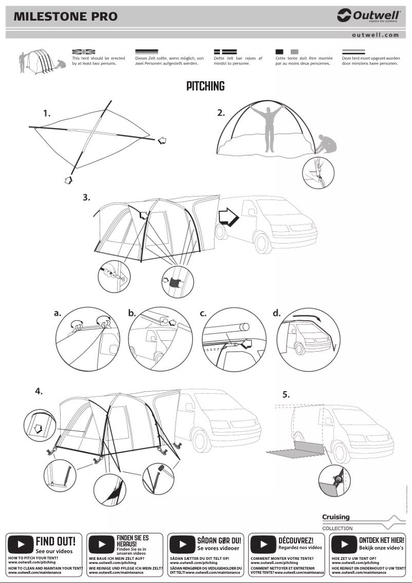 Page 1 de la notice Manuel utilisateur Outwell Milestone Pro