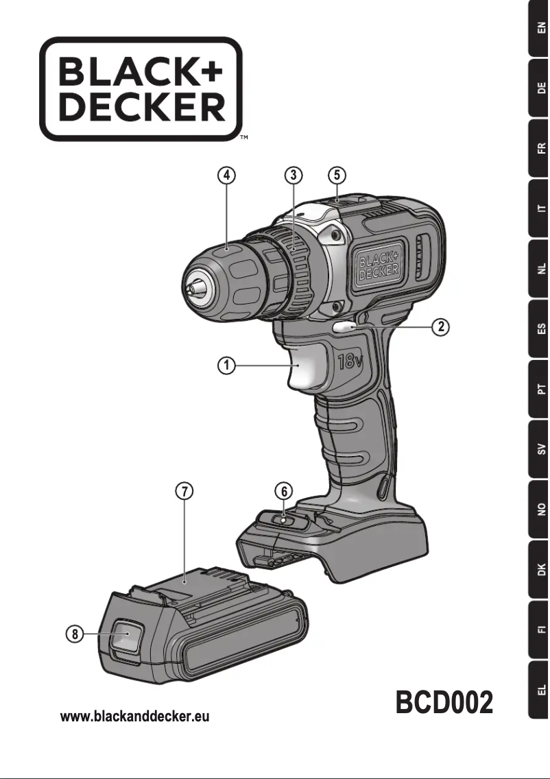 Image de la première page du manuel de l'appareil BCD002