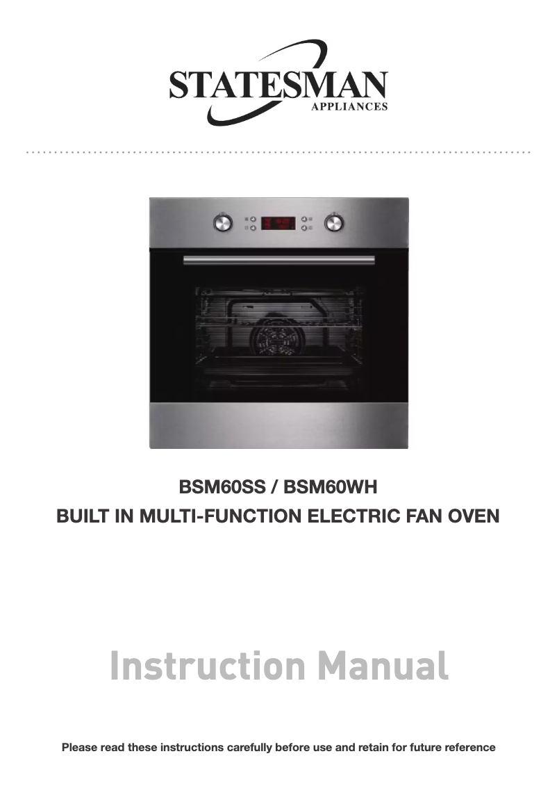 Page n°1 - Manuel utilisateur Statesman BSM60SS