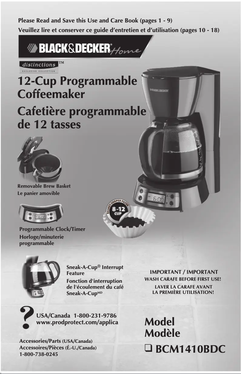 Image de la première page du manuel de l'appareil BCM1410BDC