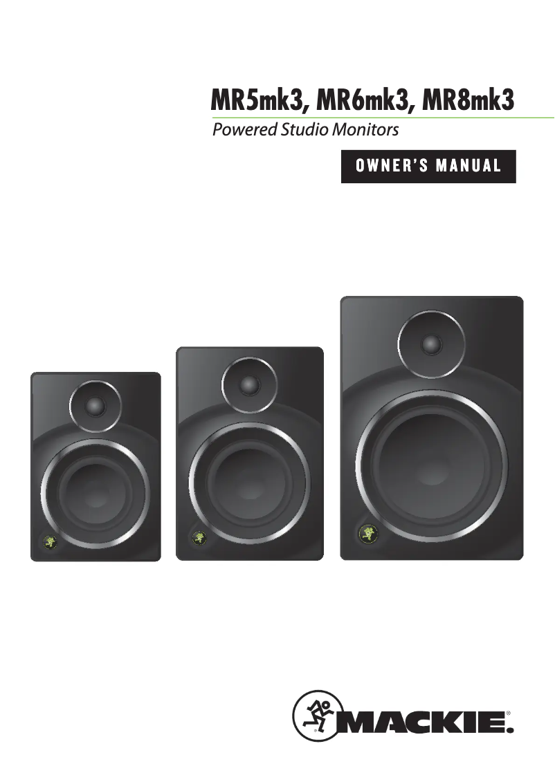 Page 1 de la notice Manuel utilisateur Mackie MR5mk3