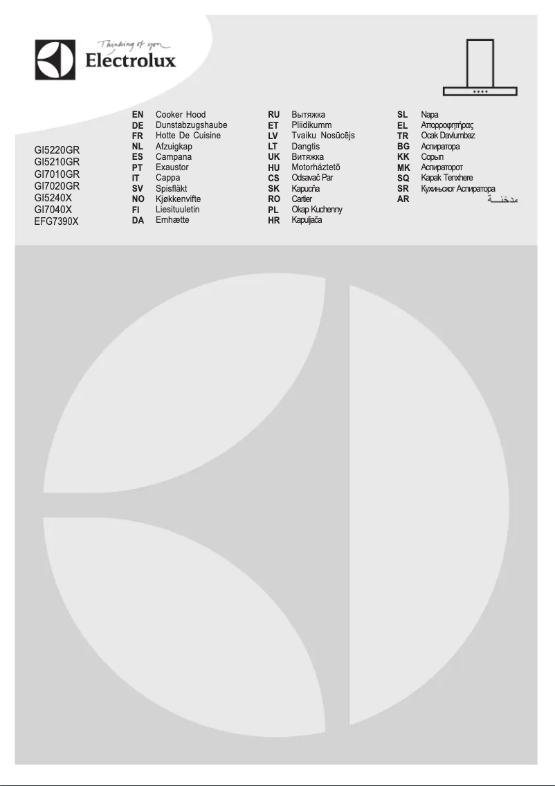 Page 1 de la notice Manuel utilisateur Electrolux GI7020GR