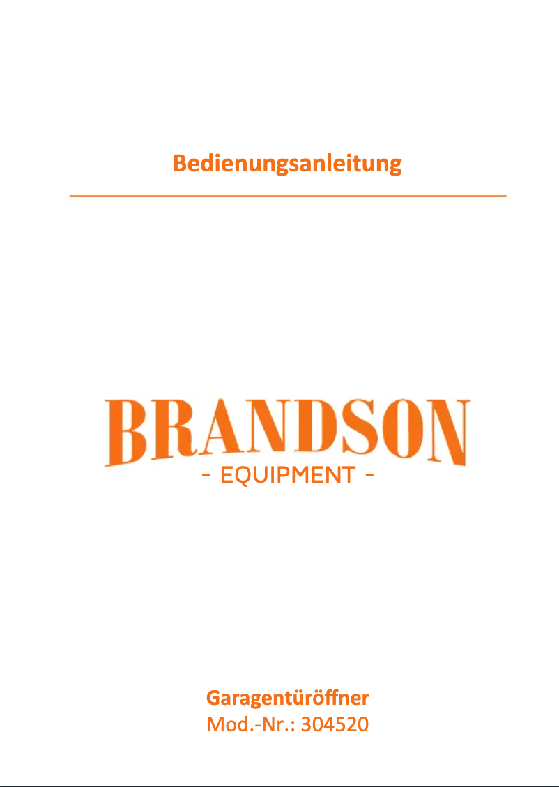 Page 1 de la notice Manuel utilisateur Brandson 304520