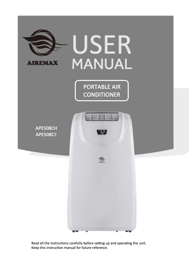 Page n°1 - Manuel utilisateur AireMax APE508CE