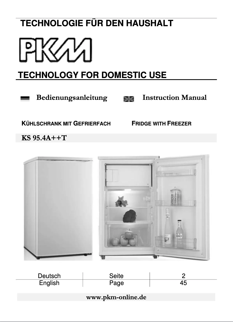 Page 1 de la notice Manuel utilisateur PKM KS 95.4A++T