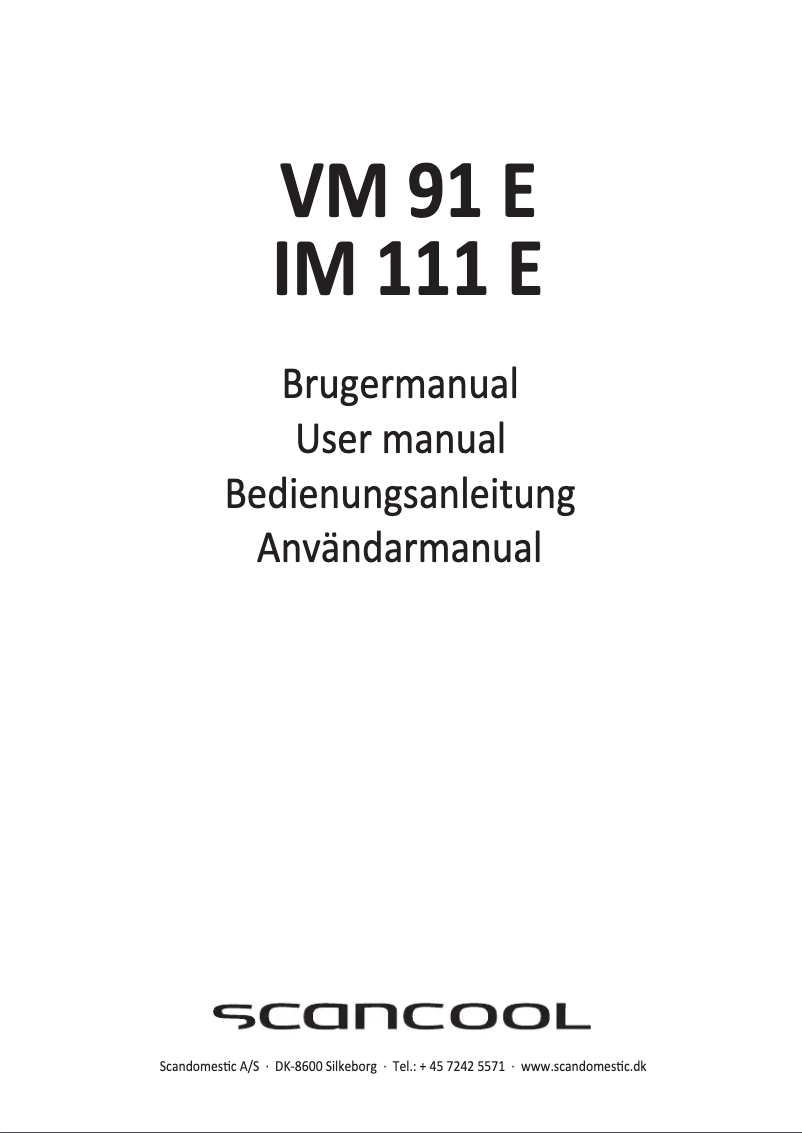 Page n°1 - Manuel utilisateur Scandomestic IM 111 E