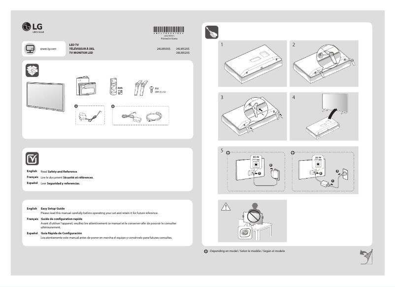 Page 1 of the manual User Manual LG 24LM500S