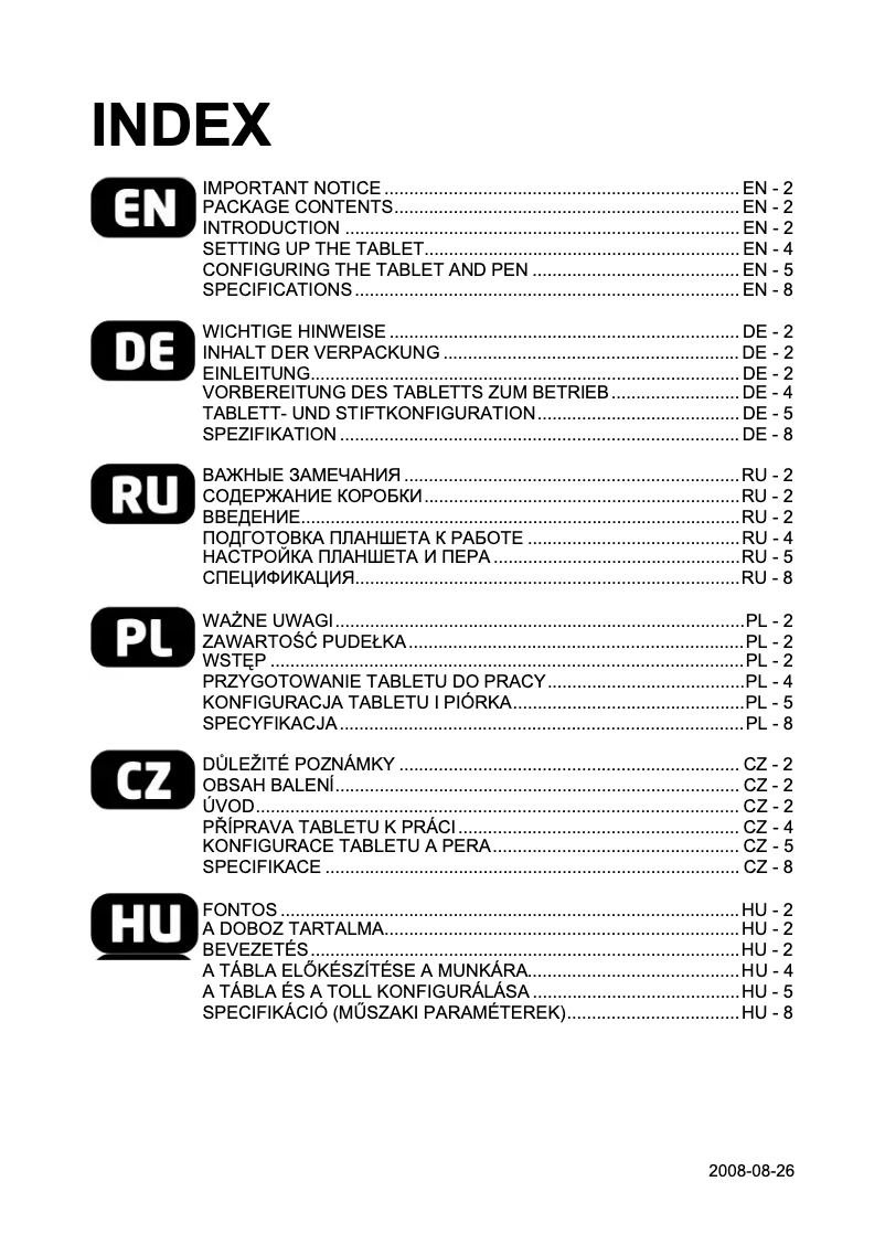 Page n°1 - Manuel utilisateur Pentagram Virtuoso P 2005