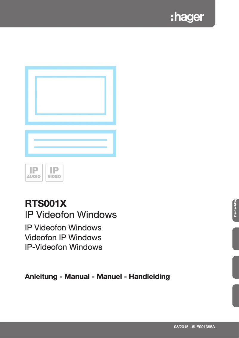 Image de la première page du manuel de l'appareil RTS001X