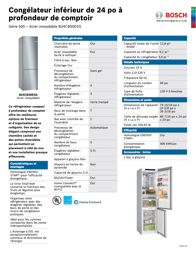 Image de la première page du manuel de l'appareil B24CB50ESS