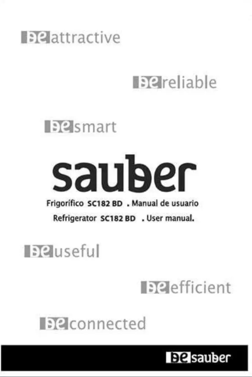 Página 1 del manual Manual de usuario Sauber SC182BD