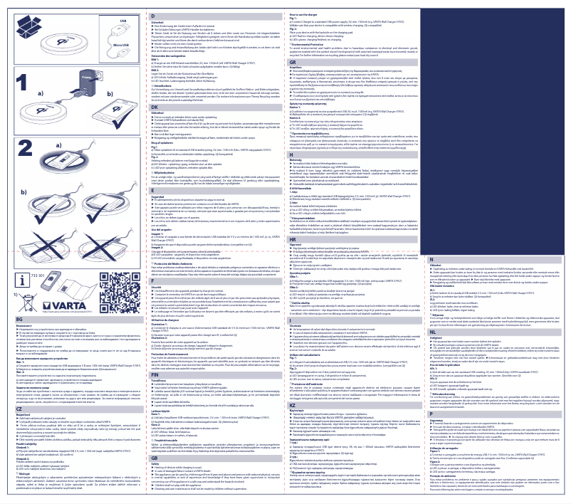 Page 1 de la notice Manuel utilisateur Varta Langaton
