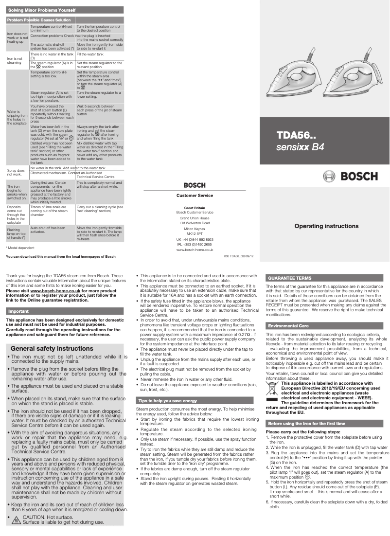 Page n°1 - Manuel utilisateur Bosch AllStar CordPlus TDA5615GB