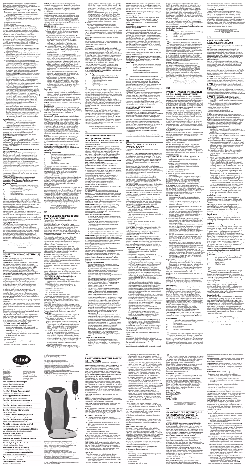 Page 1 de la notice Manuel utilisateur Scholl DRMA7437E