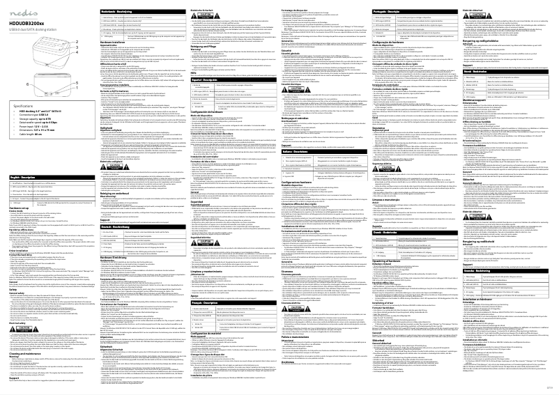 Page n°1 - Manuel utilisateur Nedis HDDUDB3200BK