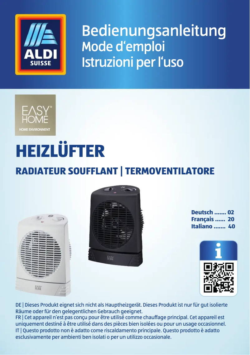 Page 1 de la notice Manuel utilisateur Easy Home GT-HLb-01