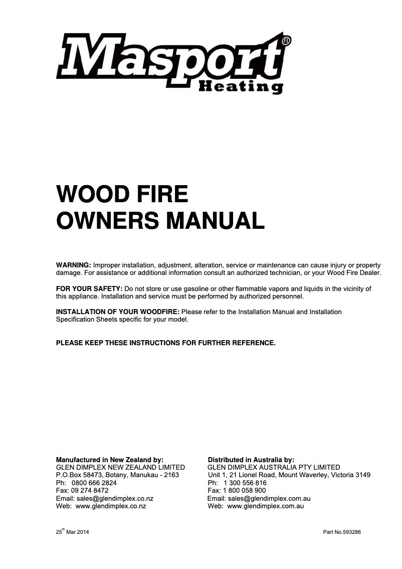 Page 1 de la notice Manuel utilisateur Masport Adena Woodstacker