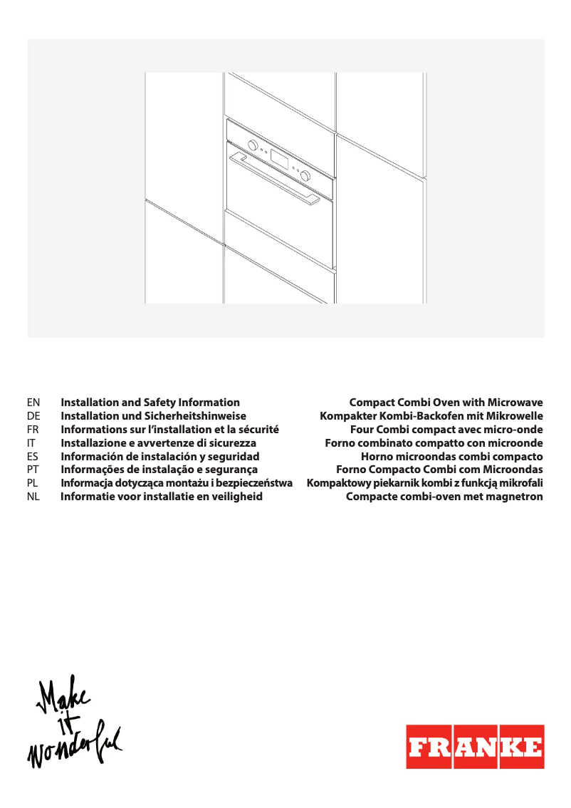 Page 1 de la notice Instructions / montage Franke FMY 45 MW XS