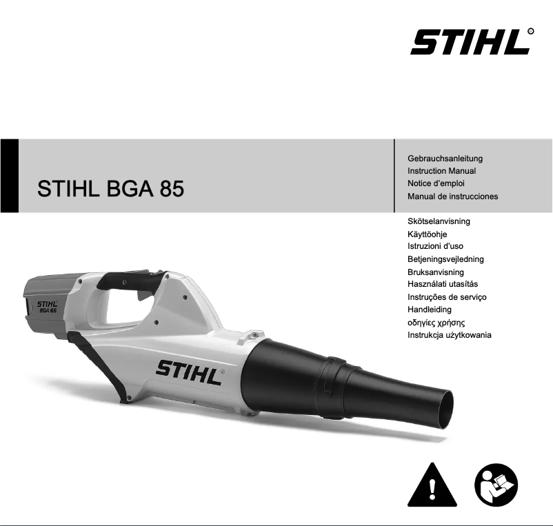 Page 1 de la notice Manuel utilisateur Stihl BGA 85