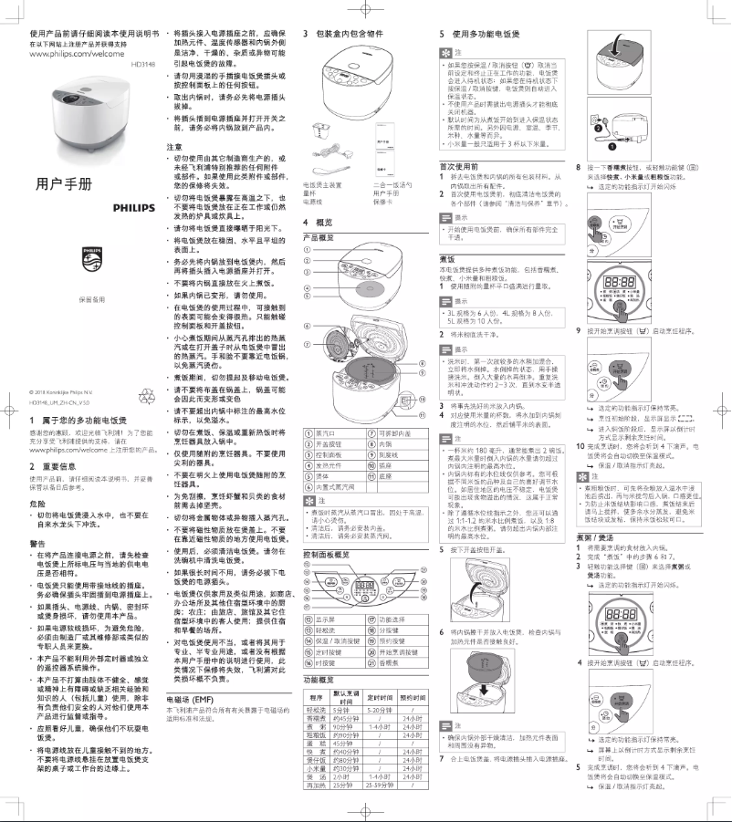 Page 1 de la notice Manuel utilisateur Philips Daily Collection HD3148