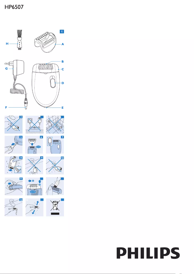 Page n°1 - Manuel utilisateur Philips Satinelle HP6507