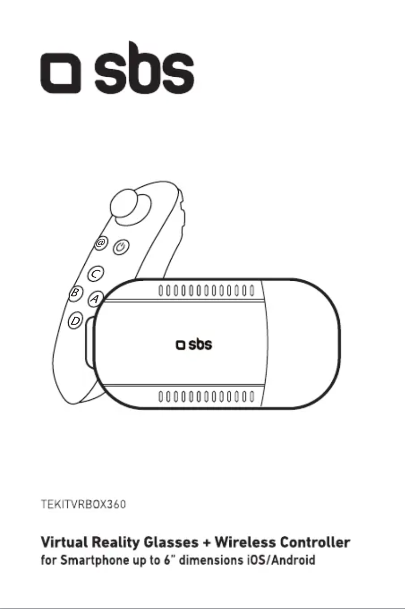 Page 1 of the manual User Manual SBS Virtual reality glasses