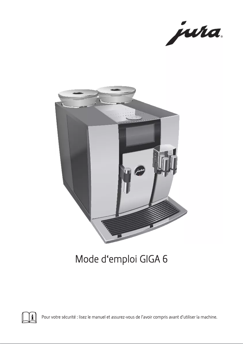 Page 1 of the manual User Manual Jura GIGA 6