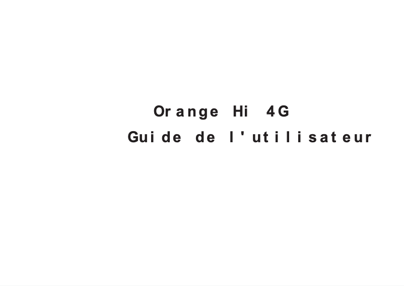 Página 1 del manual Manual de usuario Orange Hi 4G