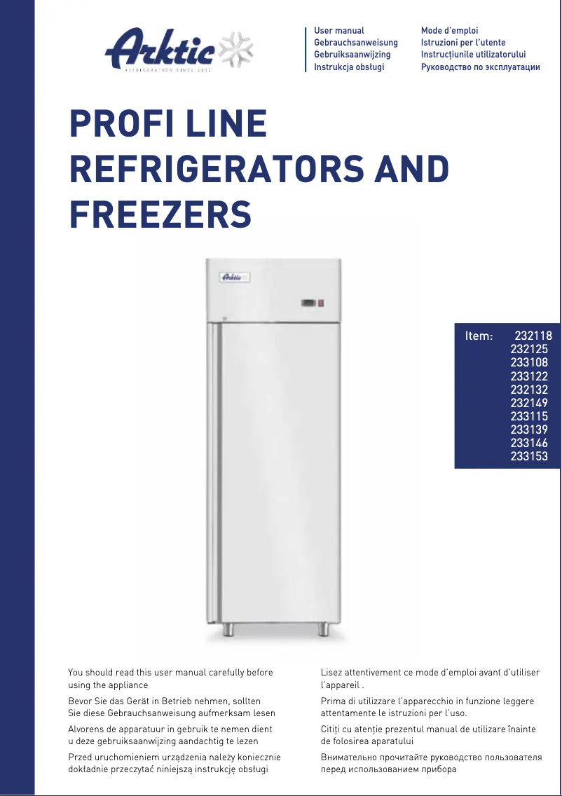 Page 1 de la notice Manuel utilisateur Arktic 232132