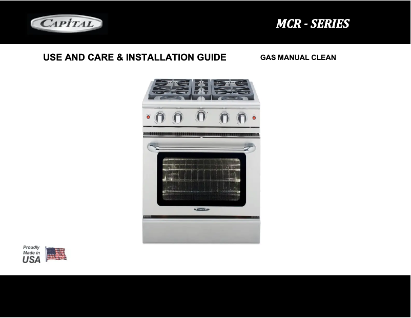 Page n°1 - Manuel utilisateur Capital MCR486G-L