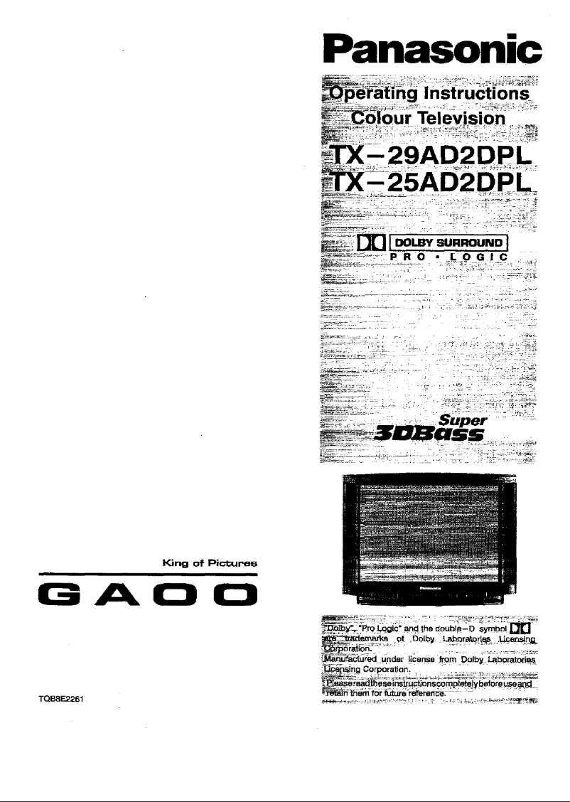 Imagen de la primera página del manual del dispositivo TX-29AD2DPL