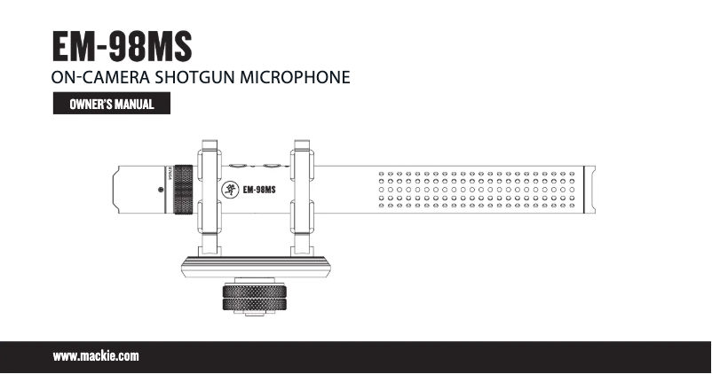 Page 1 de la notice Manuel utilisateur Mackie EM-98MS