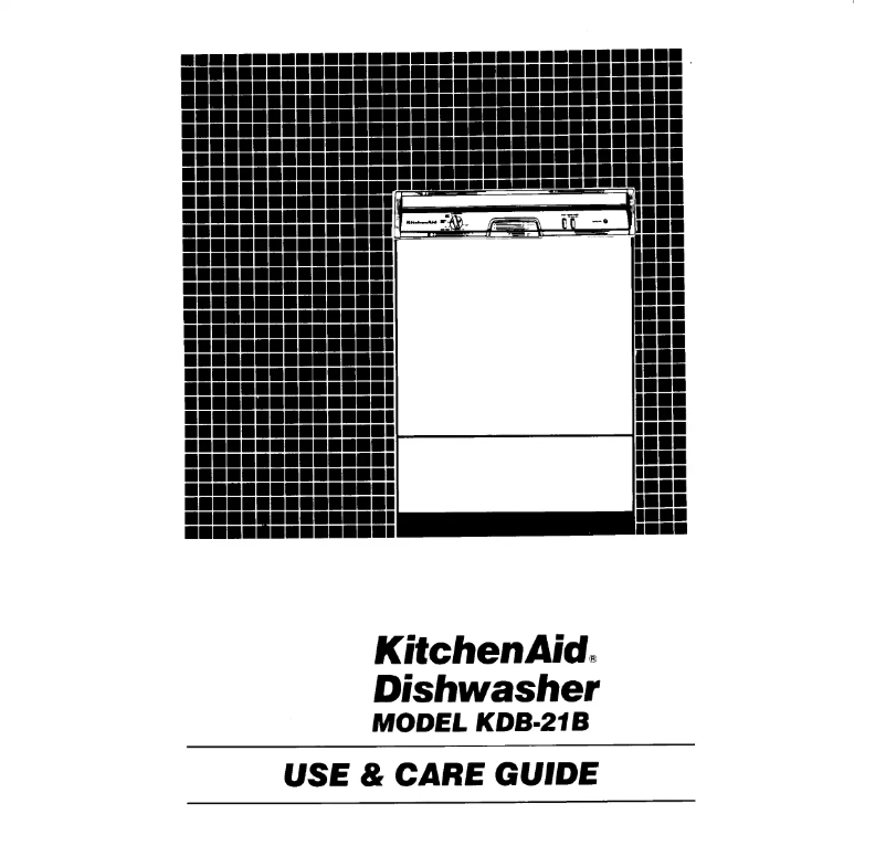 Page 1 de la notice Manuel utilisateur KitchenAid KDB-21B