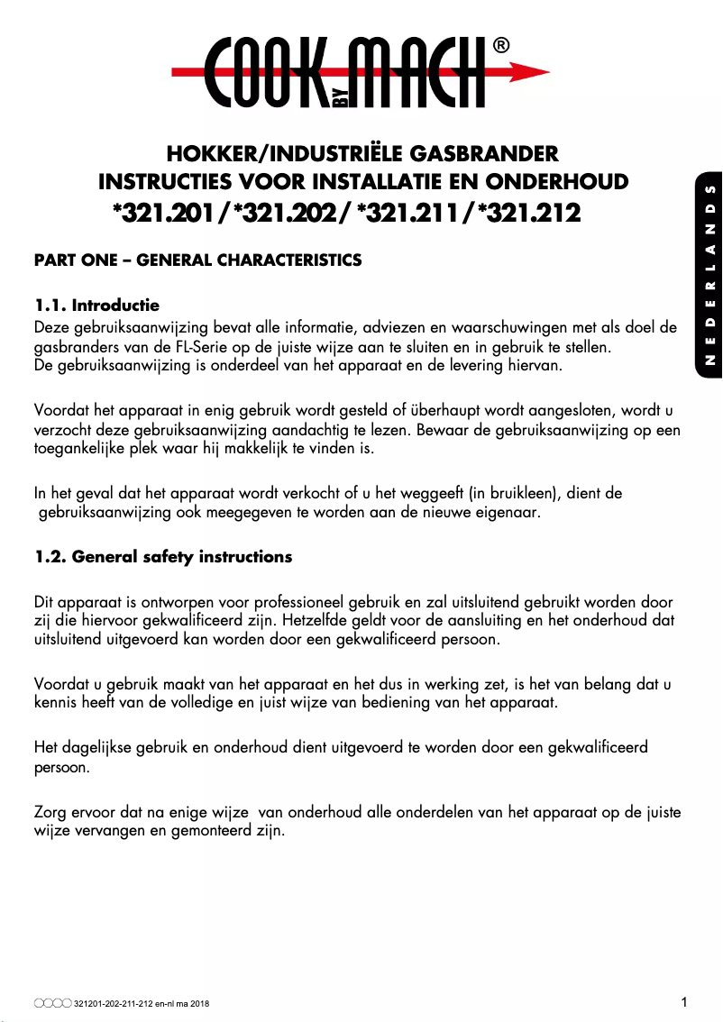 Page n°1 - Manuel utilisateur Mach 321212