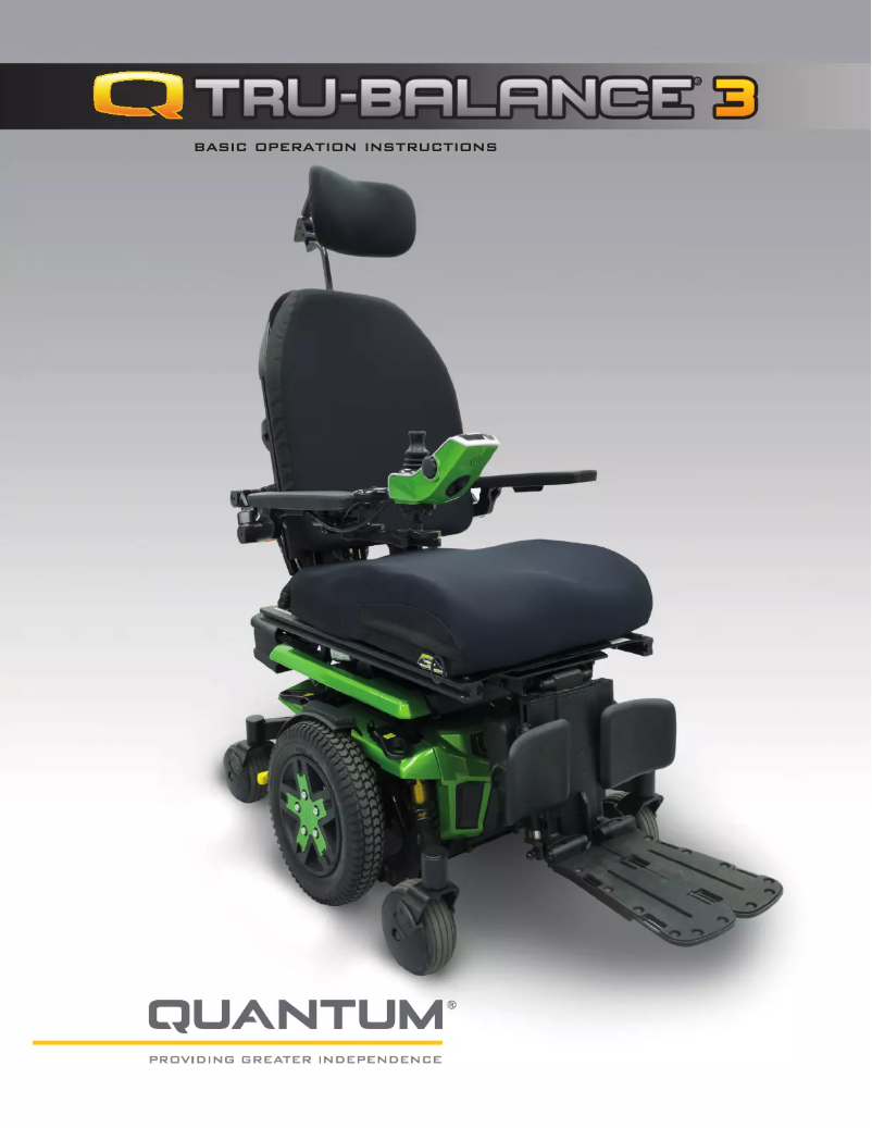 Page 1 de la notice Instructions / montage Quantum TRU-Balance 3