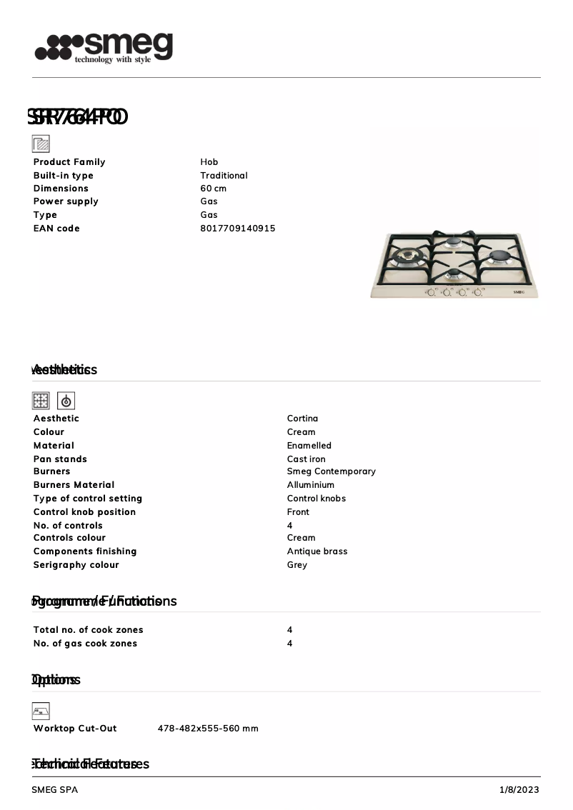 Image de la première page du manuel de l'appareil SR764PO