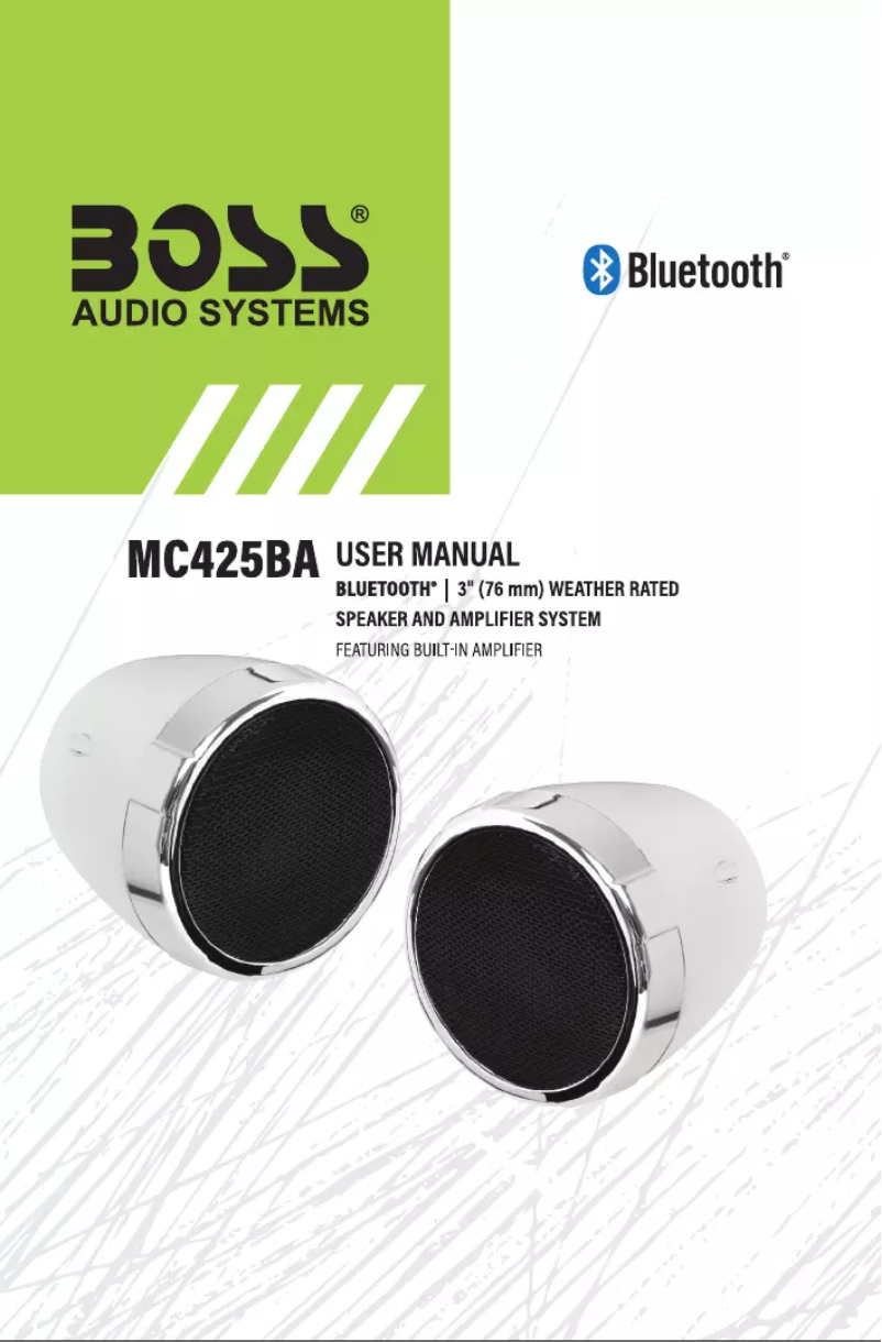 Page n°1 - Manuel utilisateur Boss MC425BA