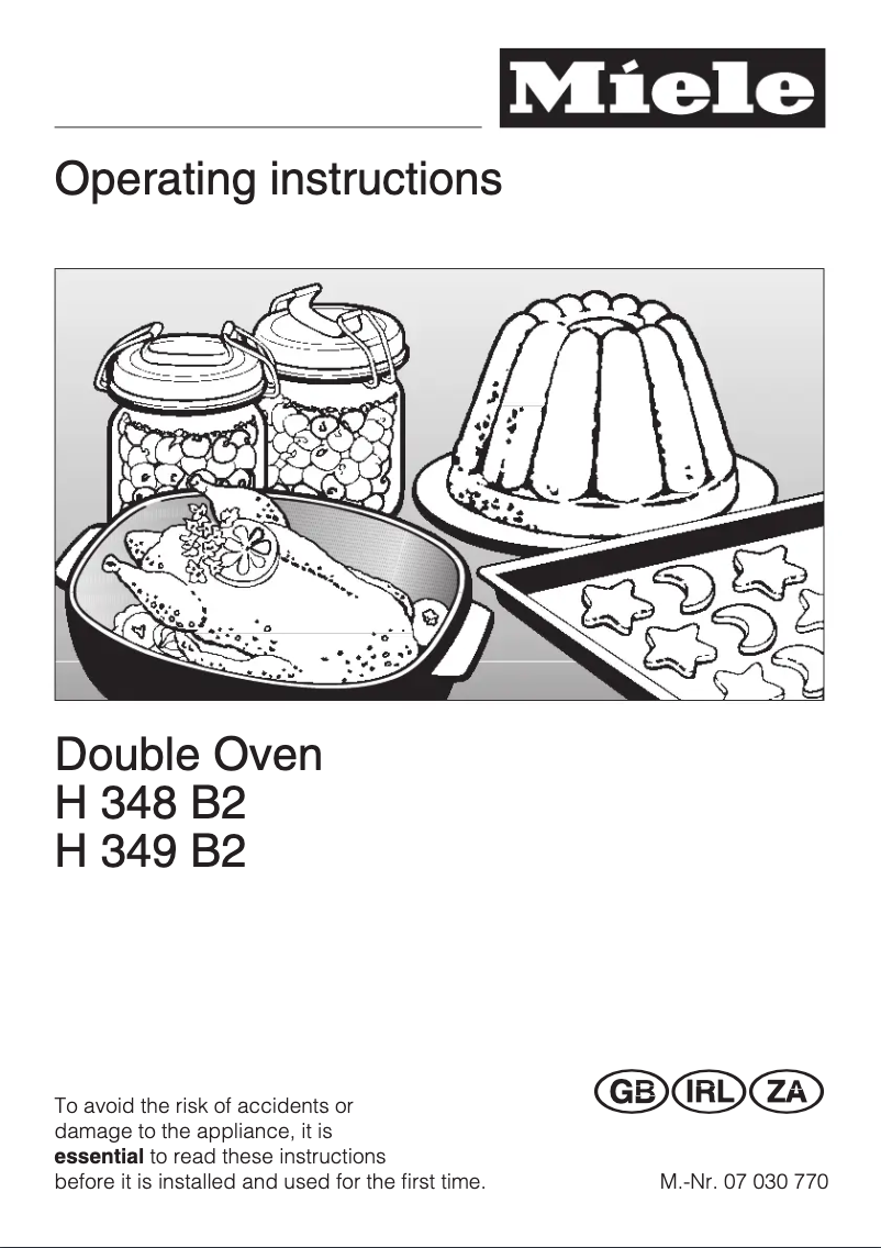 Page 1 de la notice Manuel utilisateur Miele H 348 B2