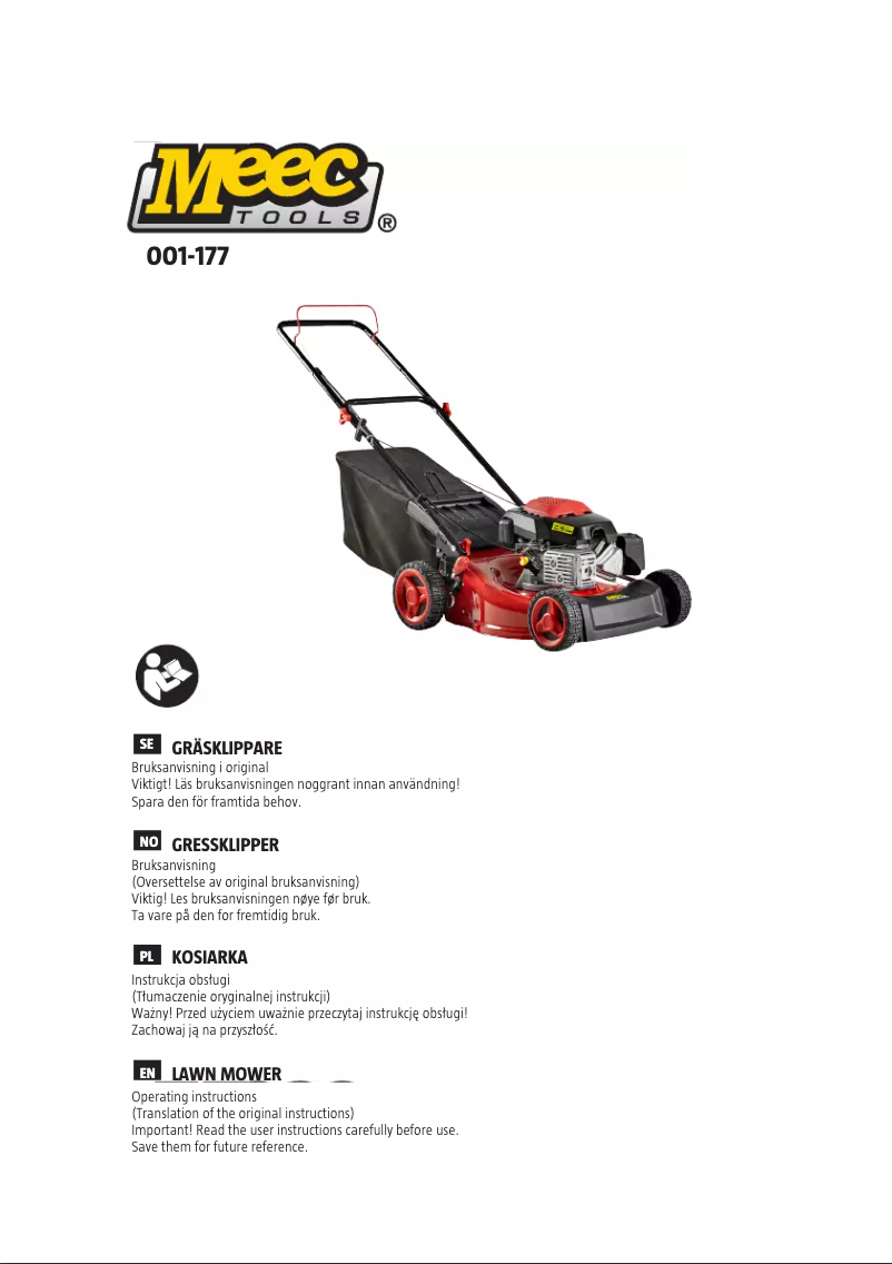 Page 1 de la notice Manuel utilisateur Meec Tools 001-177