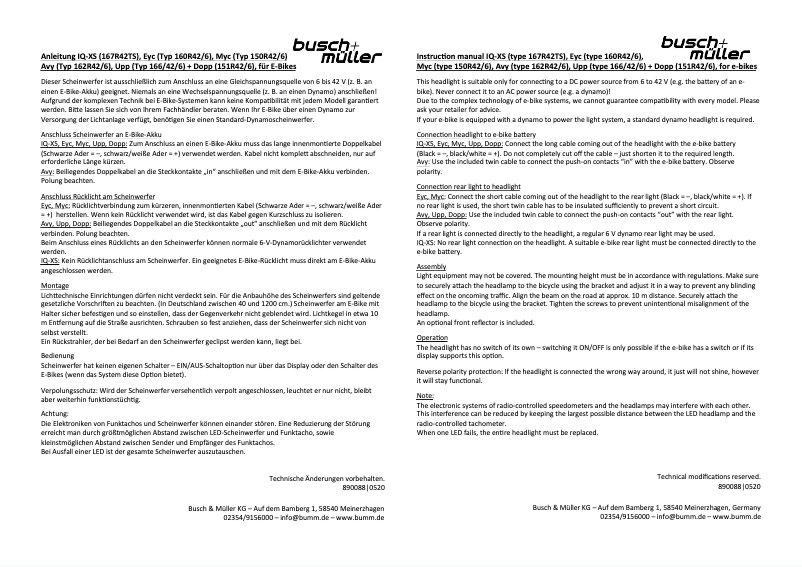 Imagen de la primera página del manual del dispositivo Lumotec IQ2 Eyc