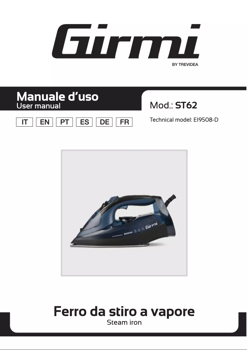Page n°1 - Manuel utilisateur Girmi ST62