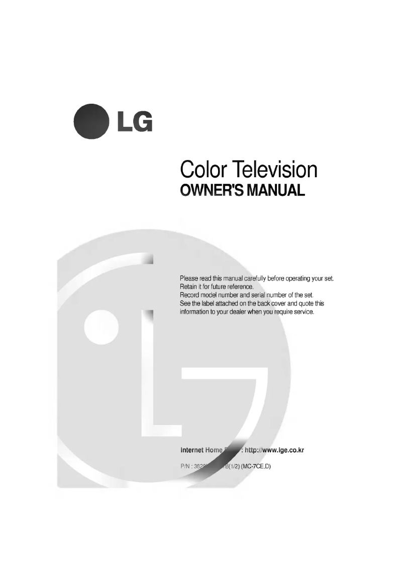 Page 1 de la notice Manuel utilisateur LG CP-29K40