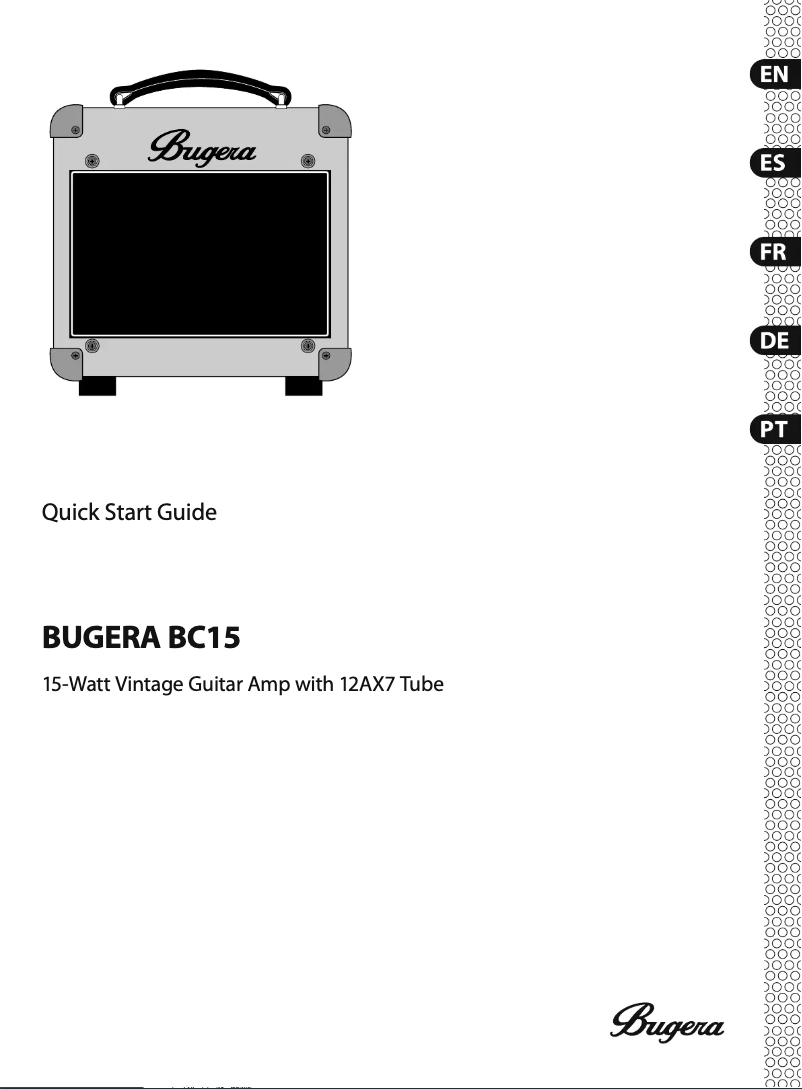 Page 1 de la notice Guide de démarrage rapide Bugera BC15