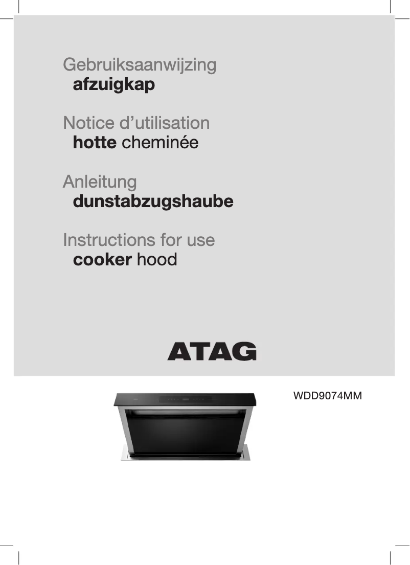 Page n°1 - Manuel utilisateur Atag WDD9074MM