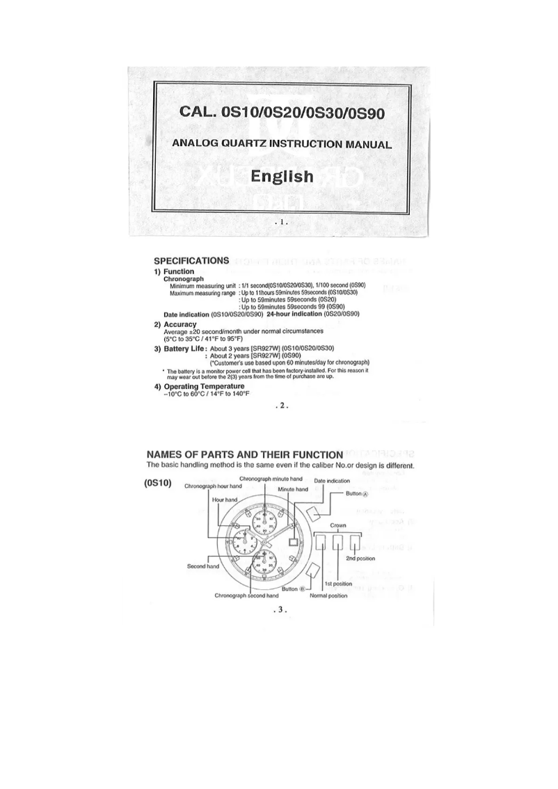 Page n°1 - Manuel utilisateur Grandeux 0S10