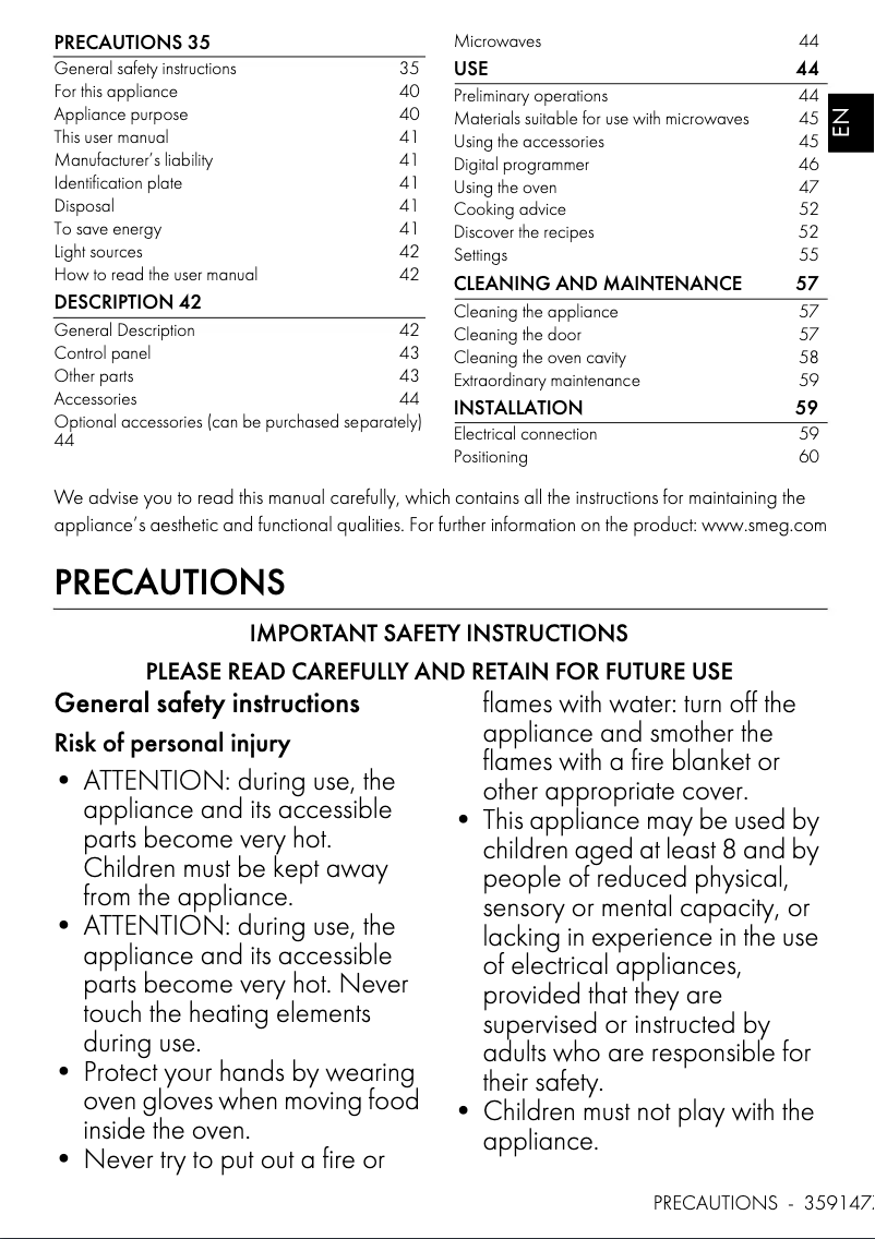 Image de la première page du manuel de l'appareil SO4101M0B3K